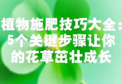 植物施肥技巧大全：5个关键步骤让你的花草茁壮成长