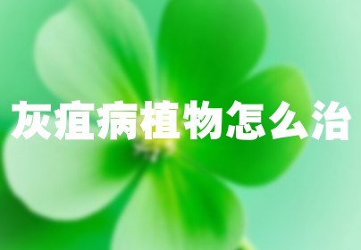 灰疽病植物怎么治