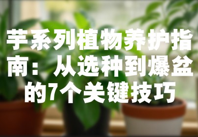 芋系列植物养护指南：从选种到爆盆的7个关键技巧